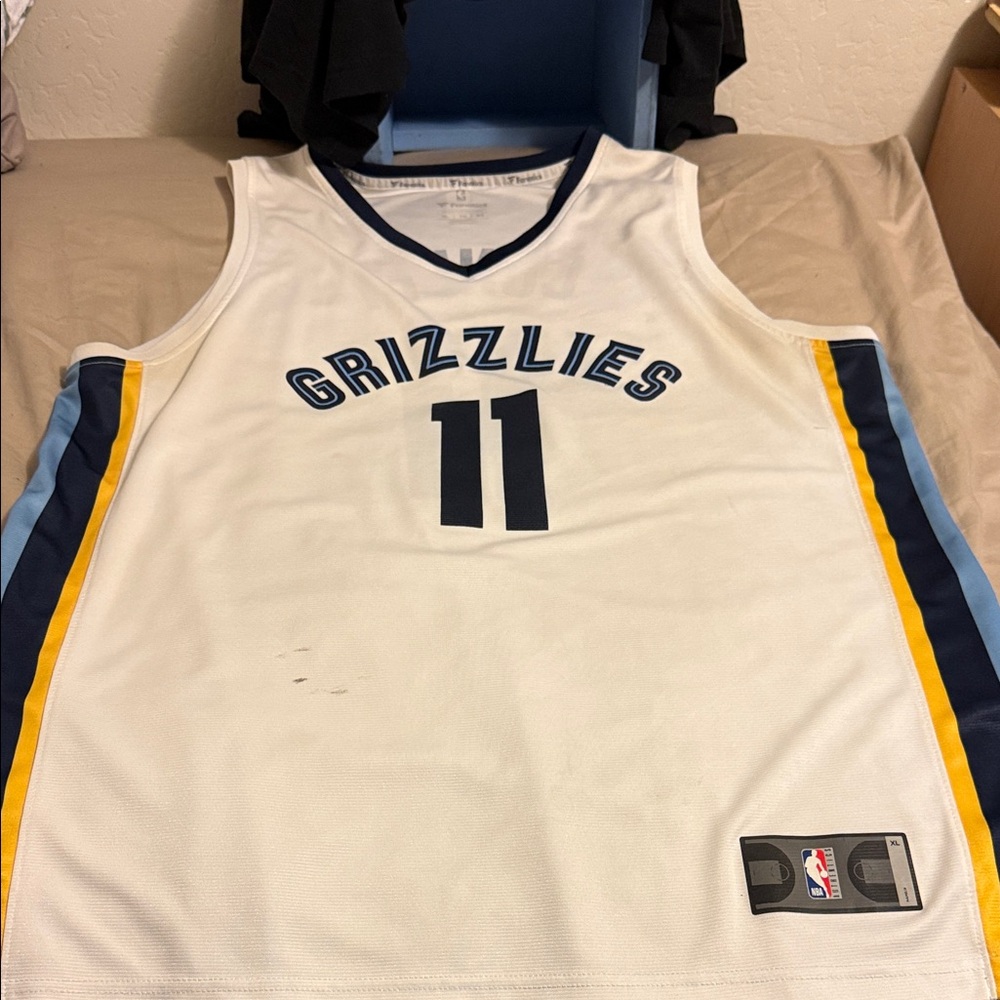 Fanatics White and Blue Grizzlies Jersey